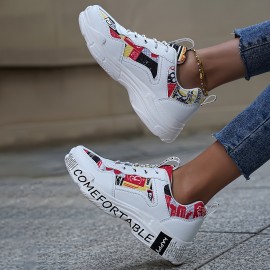 レディースファッションスニーカー、滑り止め耐久性のあるカジュアルスポーツシューズ、オールシーズンロートップレースアップ、プレーントゥ、ファブリックアッパー/インナーシューズ、MDソール、ファブリックインソール - 手洗い可能 レディースファッションスニーカー、滑り止め耐久性のあるカジュアルスポーツシューズ、オールシーズンロートップレースアップ、プレーントゥ、ファブリックアッパー/インナーシューズ、MDソール、ファブリックインソール - 手洗い可能