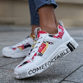 レディースファッションスニーカー、滑り止め耐久性のあるカジュアルスポーツシューズ、オールシーズンロートップレースアップ、プレーントゥ、ファブリックアッパー/インナーシューズ、MDソール、ファブリックインソール - 手洗い可能 レディースファッションスニーカー、滑り止め耐久性のあるカジュアルスポーツシューズ、オールシーズンロートップレースアップ、プレーントゥ、ファブリックアッパー/インナーシューズ、MDソール、ファブリックインソール - 手洗い可能