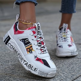 レディースファッションスニーカー、滑り止め耐久性のあるカジュアルスポーツシューズ、オールシーズンロートップレースアップ、プレーントゥ、ファブリックアッパー/インナーシューズ、MDソール、ファブリックインソール - 手洗い可能 レディースファッションスニーカー、滑り止め耐久性のあるカジュアルスポーツシューズ、オールシーズンロートップレースアップ、プレーントゥ、ファブリックアッパー/インナーシューズ、MDソール、ファブリックインソール - 手洗い可能