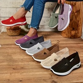 四季通気性のあるニットレディースシューズ ファッション カジュアル スポーツ シングルシューズ 軽くて柔らかい弾性で快適なメッシュ通気性のあるシューズ 通勤 日常着 旅行用シューズ 四季通気性のあるニットレディースシューズ ファッション カジュアル スポーツ シングルシューズ 軽くて柔らかい弾性で快適なメッシュ通気性のあるシューズ 通勤 日常着 旅行用シューズ