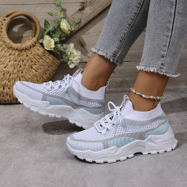 女性用軽量ニットスリッポンスニーカー - 通気性のあるロートップランニングシューズ、ラウンドトゥ、ブラック&ホワイトまたはブルー&ホワイトデザイン、カジュアルウェア、アウトドア活動&日常通勤に最適、通勤用ランニングシューズ | トレンディな女性用靴 | 快適フィットスニーカー 女性用軽量ニットスリッポンスニーカー - 通気性のあるロートップランニングシューズ、ラウンドトゥ、ブラック&ホワイトまたはブルー&ホワイトデザイン、カジュアルウェア、アウトドア活動&日常通勤に最適、通勤用ランニングシューズ | トレンディな女性用靴 | 快適フィットスニーカー