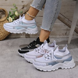 女性用軽量ニットスリッポンスニーカー - 通気性のあるロートップランニングシューズ、ラウンドトゥ、ブラック&ホワイトまたはブルー&ホワイトデザイン、カジュアルウェア、アウトドア活動&日常通勤に最適、通勤用ランニングシューズ | トレンディな女性用靴 | 快適フィットスニーカー 女性用軽量ニットスリッポンスニーカー - 通気性のあるロートップランニングシューズ、ラウンドトゥ、ブラック&ホワイトまたはブルー&ホワイトデザイン、カジュアルウェア、アウトドア活動&日常通勤に最適、通勤用ランニングシューズ | トレンディな女性用靴 | 快適フィットスニーカー