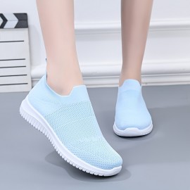 1 ペアの女性用ファッションスニーカー - オールシーズン対応のPVC ソール付き、カジュアルなスリッポンラウンドトゥの通気性のあるファブリックスニーカー 1 ペアの女性用ファッションスニーカー - オールシーズン対応のPVC ソール付き、カジュアルなスリッポンラウンドトゥの通気性のあるファブリックスニーカー