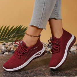 通気性のある女性用アスレチックスニーカー - 軽量、滑りにくいメッシュ製ウッパー付きウォーキング・トレーニング&カジュアルウェアランニングシューズ - ブラック 通気性のある女性用アスレチックスニーカー - 軽量、滑りにくいメッシュ製ウッパー付きウォーキング・トレーニング&カジュアルウェアランニングシューズ - ブラック