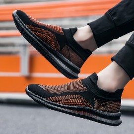 春に履くための男性と女性のための軽量で通気性のあるニット製のスリップオンスニーカー、ソックシューズ 春に履くための男性と女性のための軽量で通気性のあるニット製のスリップオンスニーカー、ソックシューズ