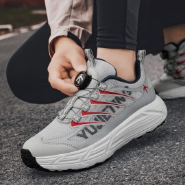 メンズ ランニングシューズ、通気性抜群、回転バックル、快適