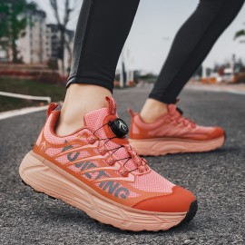 メンズ ランニングシューズ、通気性抜群、回転バックル、快適