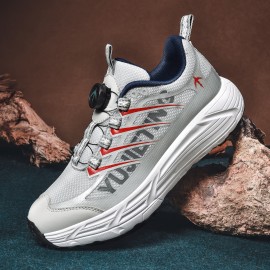 メンズ ランニングシューズ、通気性抜群、回転バックル、快適