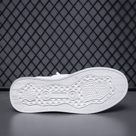 メンズソリッドスケートシューズ、レースアップ快適な滑り止めストリートスタイルスニーカー、オールシーズン屋外トレーニングアクティビティに最適 メンズソリッドスケートシューズ、レースアップ快適な滑り止めストリートスタイルスニーカー、オールシーズン屋外トレーニングアクティビティに最適