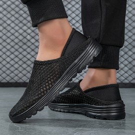 メンズ軽量通気性メッシュスリッポンスニーカー - 速乾、快適なカジュアルシューズ、アウトドア・キャンプ&カジュアルウェア用、ライトブルー メンズ軽量通気性メッシュスリッポンスニーカー - 速乾、快適なカジュアルシューズ、アウトドア・キャンプ&カジュアルウェア用、ライトブルー