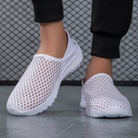 メンズ軽量通気性メッシュスリッポンスニーカー - 速乾、快適なカジュアルシューズ、アウトドア・キャンプ&カジュアルウェア用、ライトブルー メンズ軽量通気性メッシュスリッポンスニーカー - 速乾、快適なカジュアルシューズ、アウトドア・キャンプ&カジュアルウェア用、ライトブルー