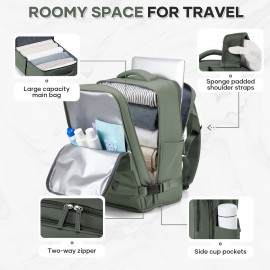 RyanairやEasyjet航空会社に適した旅行用バックパック：40×20×25cmのサイズはキャリーオン荷物サイズの要件を満たしており、座席下に収納でき、ラップトップコンパートメントと靴のセクションが分けられています。