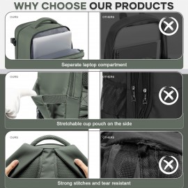 RyanairやEasyjet航空会社に適した旅行用バックパック：40×20×25cmのサイズはキャリーオン荷物サイズの要件を満たしており、座席下に収納でき、ラップトップコンパートメントと靴のセクションが分けられています。