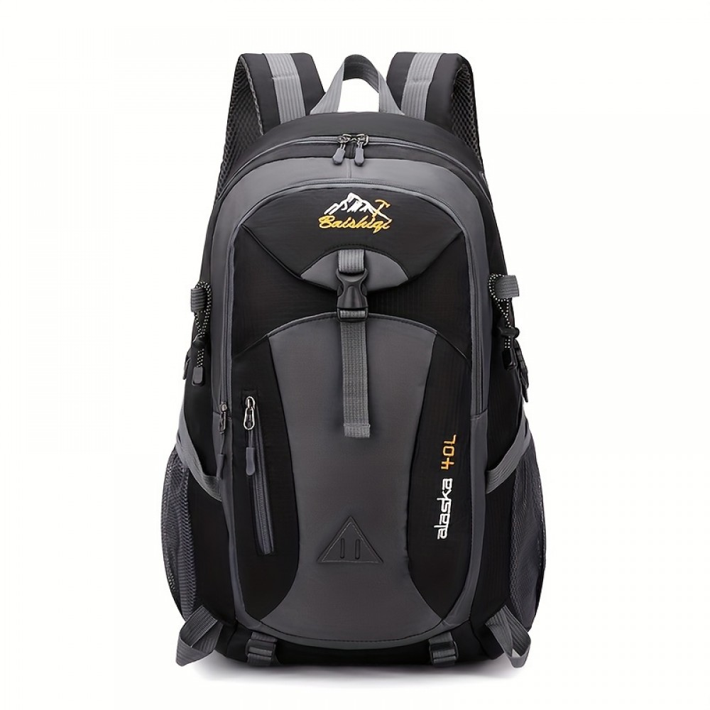ハイキング、旅行、アウトドアアドベンチャー用の40リットルブラックオックスフォードバックパック - 軽量で耐久性があり、調節可能なストラップとデザイン、キャンプ、サイクリング、学生使用に最適 ハイキング、旅行、アウトドアアドベンチャー用の40リットルブラックオックスフォードバックパック - 軽量で耐久性があり、調節可能なストラップとデザイン、キャンプ、サイクリング、学生使用に最適