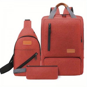 英国スタイルのショルダーバッグ3点セット、メンズコンピューターショルダーバッグビジネス用ショルダーバッグ、カジュアルな男女兼用学生スクールバッグ、シンプルファッションコンピューターバッグ、男性用通勤ワークバックパックトラベルバックパックスホルダーバッグ