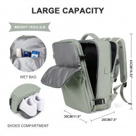 男性と女性の軽量ナイロン製トラベルバックパック、航空機持ち込み可能、調節可能なストラップ付きカジュアルスポーツデイパック、ジッパー開閉、ポリエステル裏地、ラップトップコンパートメント、手洗い可能 - レジャー、学校、仕事、ビジネス、ハイキングに最適