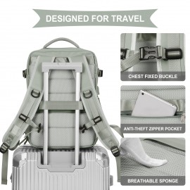 男性と女性の軽量ナイロン製トラベルバックパック、航空機持ち込み可能、調節可能なストラップ付きカジュアルスポーツデイパック、ジッパー開閉、ポリエステル裏地、ラップトップコンパートメント、手洗い可能 - レジャー、学校、仕事、ビジネス、ハイキングに最適