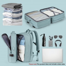 軽量ナイロン製キャリーオン旅行用バックパック、男女兼用、航空会社承認済み、大容量ラップトップコンパートメント、カジュアルスポーツスタイル、調節可能なショルダーストラップ、ジッパー開閉、ポリエステル裏地、手洗い可能、仕事、学校、旅行、週末旅行、ビジネス、ハイキングに最適