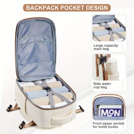 クーフェイ カジュアル デイパック バックパック シューズコンパートメント付き 軽量 ハイキング 旅行バッグ ジッパー開閉 ナイロン素材 ポリエステル裏地 調節可能なショルダーストラップ 未充電 ウェットワイプで拭き取り可能 ミリタリーグリーン