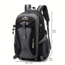 1pc 40L 多機能ハイキングバックパック、オックスフォード素材、軽量、調節可能なショルダーストラップ、ジップクロージャー、ポリエステルライニング、刺繍ディテール、スポーツスタイル、ユニセックスアウトドアトラベルパック 1pc 40L 多機能ハイキングバックパック、オックスフォード素材、軽量、調節可能なショルダーストラップ、ジップクロージャー、ポリエステルライニング、刺繍ディテール、スポーツスタイル、ユニセックスアウトドアトラベルパック
