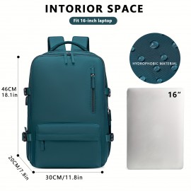 大容量旅行リュックサック、ナイロン製、スポーツスタイル、ブラック、バックル付き、多コンパートメント、ノートパソコンコンパートメント、靴コンパートメント、トロリースリーブ、USB充電、調節可能なショルダーストラップ、ウェットワイプクリーニング、プリントなし、男性、女性、アウトドアハイキング、ビジネス航空旅行、39.62 cmノートパソコンバッグ、デイパック、学生リュックサック 大容量旅行リュックサック、ナイロン製、スポーツスタイル、ブラック、バックル付き、多コンパートメント、ノートパソコンコンパートメント、靴コンパートメント、トロリースリーブ、USB充電、調節可能なショルダーストラップ、ウェットワイプクリーニング、プリントなし、男性、女性、アウトドアハイキング、ビジネス航空旅行、39.62 cmノートパソコンバッグ、デイパック、学生リュックサック