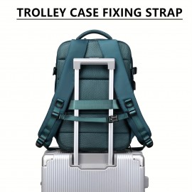 大容量旅行リュックサック、ナイロン製、スポーツスタイル、ブラック、バックル付き、多コンパートメント、ノートパソコンコンパートメント、靴コンパートメント、トロリースリーブ、USB充電、調節可能なショルダーストラップ、ウェットワイプクリーニング、プリントなし、男性、女性、アウトドアハイキング、ビジネス航空旅行、39.62 cmノートパソコンバッグ、デイパック、学生リュックサック 大容量旅行リュックサック、ナイロン製、スポーツスタイル、ブラック、バックル付き、多コンパートメント、ノートパソコンコンパートメント、靴コンパートメント、トロリースリーブ、USB充電、調節可能なショルダーストラップ、ウェットワイプクリーニング、プリントなし、男性、女性、アウトドアハイキング、ビジネス航空旅行、39.62 cmノートパソコンバッグ、デイパック、学生リュックサック