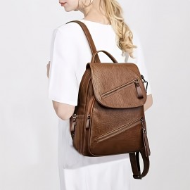 合成皮革製高品質、頑丈で耐久性のあるバックパック、通勤・通学用、万能カレッジスタイルマルチパーパスバックパック、軽量トラベルバックパック、おしゃれでトレンディな大学生向けバックパック 合成皮革製高品質、頑丈で耐久性のあるバックパック、通勤・通学用、万能カレッジスタイルマルチパーパスバックパック、軽量トラベルバックパック、おしゃれでトレンディな大学生向けバックパック