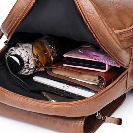 合成皮革製高品質、頑丈で耐久性のあるバックパック、通勤・通学用、万能カレッジスタイルマルチパーパスバックパック、軽量トラベルバックパック、おしゃれでトレンディな大学生向けバックパック 合成皮革製高品質、頑丈で耐久性のあるバックパック、通勤・通学用、万能カレッジスタイルマルチパーパスバックパック、軽量トラベルバックパック、おしゃれでトレンディな大学生向けバックパック