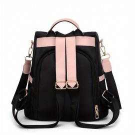 1個 女性向けの可愛いアニメインスパイアードバックパック - 軽量ナイロン旅行バッグ、オープンポケット、調整可能なストラップ、可愛いペンダント付き、学校、大学、またはカジュアルな使用に最適、カジュアルなバックパック | ふざけたアクセサリー | 耐久性のあるバックパック