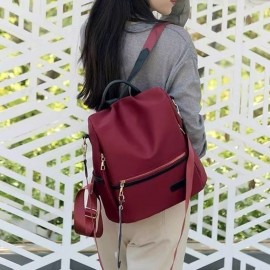 1個 女性向けの可愛いアニメインスパイアードバックパック - 軽量ナイロン旅行バッグ、オープンポケット、調整可能なストラップ、可愛いペンダント付き、学校、大学、またはカジュアルな使用に最適、カジュアルなバックパック | ふざけたアクセサリー | 耐久性のあるバックパック