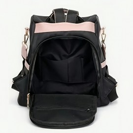 1個 女性向けの可愛いアニメインスパイアードバックパック - 軽量ナイロン旅行バッグ、オープンポケット、調整可能なストラップ、可愛いペンダント付き、学校、大学、またはカジュアルな使用に最適、カジュアルなバックパック | ふざけたアクセサリー | 耐久性のあるバックパック