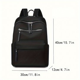 ブラック、グレー、ベージュの多機能大容量ナイロン製バックパック - 耐久性に優れ、調節可能なストラップ、フロントジップポケット、スリークデザインで学校＆旅行に最適、ショルダーバッグまたはサッチェルバッグに変換可能、トラベルバックパック