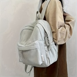 新作レディースコーデュロイバックパック - 調節可能なストラップ、ジッパー式クロージャー、コンパクトアーバンスタイル、6色展開(カーキ/赤/緑/黄/黒)- カジュアル・仕事・旅行用耐久性ポリエステル裏地 新作レディースコーデュロイバックパック - 調節可能なストラップ、ジッパー式クロージャー、コンパクトアーバンスタイル、6色展開(カーキ/赤/緑/黄/黒)- カジュアル・仕事・旅行用耐久性ポリエステル裏地