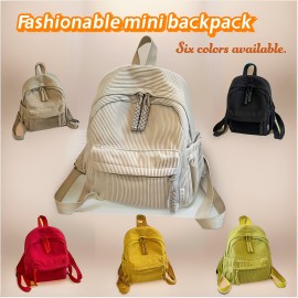 新作レディースコーデュロイバックパック - 調節可能なストラップ、ジッパー式クロージャー、コンパクトアーバンスタイル、6色展開(カーキ/赤/緑/黄/黒)- カジュアル・仕事・旅行用耐久性ポリエステル裏地 新作レディースコーデュロイバックパック - 調節可能なストラップ、ジッパー式クロージャー、コンパクトアーバンスタイル、6色展開(カーキ/赤/緑/黄/黒)- カジュアル・仕事・旅行用耐久性ポリエステル裏地