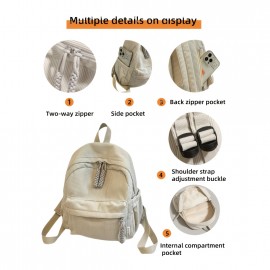 新作レディースコーデュロイバックパック - 調節可能なストラップ、ジッパー式クロージャー、コンパクトアーバンスタイル、6色展開(カーキ/赤/緑/黄/黒)- カジュアル・仕事・旅行用耐久性ポリエステル裏地 新作レディースコーデュロイバックパック - 調節可能なストラップ、ジッパー式クロージャー、コンパクトアーバンスタイル、6色展開(カーキ/赤/緑/黄/黒)- カジュアル・仕事・旅行用耐久性ポリエステル裏地