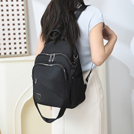 多機能レディースリュックサック、ナイロン製大容量バッグ、複数のコンパートメントと調節可能なストラップを備えたファッショナブルなクラシックデザインバッグ