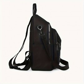 多機能レディースリュックサック、ナイロン製大容量バッグ、複数のコンパートメントと調節可能なストラップを備えたファッショナブルなクラシックデザインバッグ