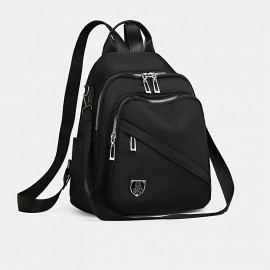 多機能レディースリュックサック、ナイロン製大容量バッグ、複数のコンパートメントと調節可能なストラップを備えたファッショナブルなクラシックデザインバッグ