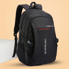 1個 コンパクトなメンズナイロンバックパック - 耐久性、スペースがあり、仕事や大学に最適 - メタルプーラー、ハイクオリティバックル、圧力緩和ショルダーストラップ付き - カジュアルスタイル、ラップトップバックパック、カジュアルバックパック | ミニマリストバックパック | 耐久性バックパック