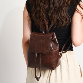 女性用スタイリッシュな大容量バックパック - ドローストリングクロージャー、フラップカバー&調節可能なストラップ付きカジュアルデイパック、コーヒーブラウン、ライトブラウン&ブラック、多機能キャリーオール | ミニマリストバックパック | 耐久性のあるバックパック、旅行用バックパック 女性用スタイリッシュな大容量バックパック - ドローストリングクロージャー、フラップカバー&調節可能なストラップ付きカジュアルデイパック、コーヒーブラウン、ライトブラウン&ブラック、多機能キャリーオール | ミニマリストバックパック | 耐久性のあるバックパック、旅行用バックパック