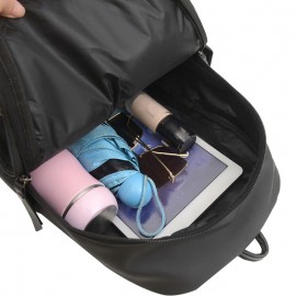 メンズ＆ウィメンズ用ニュートラルスクエアバックパック1個、オックスフォード生地の韓国スタイルカジュアルトラベル万能バッグ、調節可能なショルダーストラップ付き、ブラックナイロン素材、ジッパークロージャー、ポリエステル裏地、学校に適したデザイン