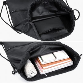 鮮やかなオレンジのドローストリングバックパック - 耐久性のあるポリエステル製、調整可能なストラップ、便利なポケット、フィットネスやスポーツ愛好者に最適なスポーツバックパック | 調整可能なストラップ付きバックパック | 耐久性のあるバックパック